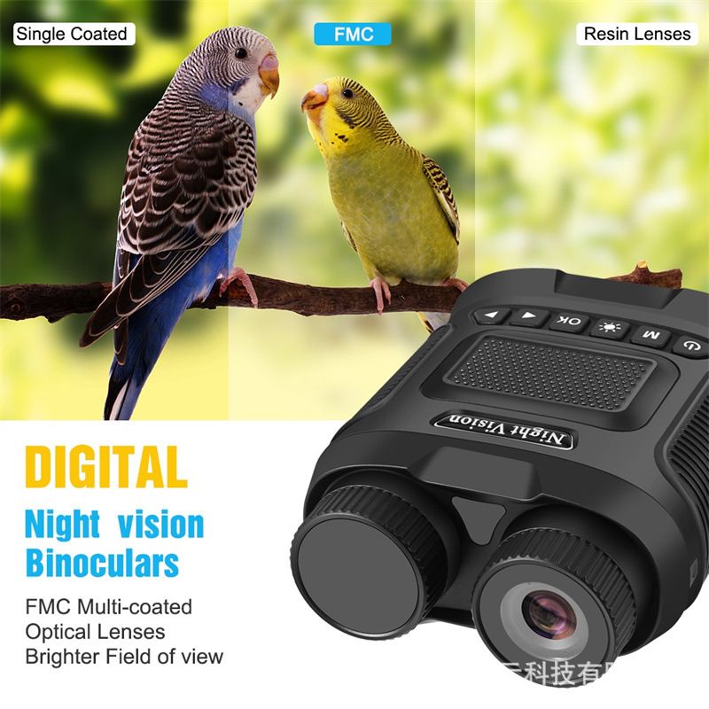 DT29 Night Vision Binoculars 850nm Infrared 1080P HD 8X Digital Zoom for Outdoor Wildlife Observation