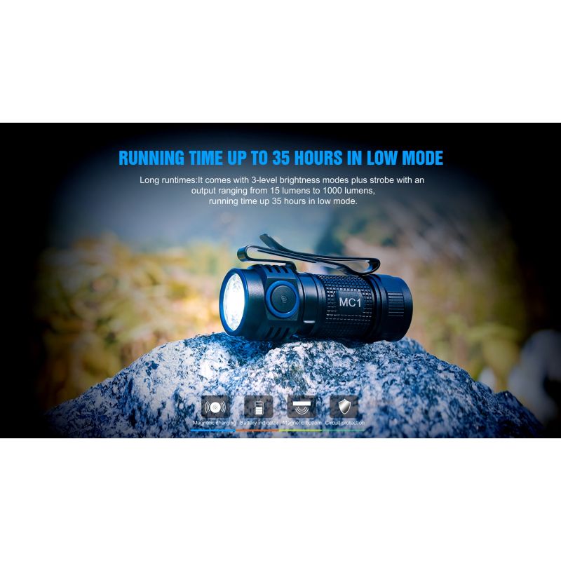 TrustFire MC1 Baton XP-L HI 1000 Lumens Rechargeable Mini EDC Flashlight with Magnetic Charging Ultra-Lightweight