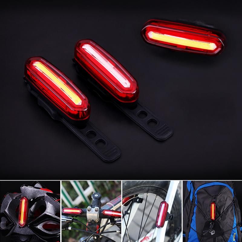USB Rechargeable Bicycle Rear Light High-Intensity COB Lamp for Urban Commuters Cycling Accessories