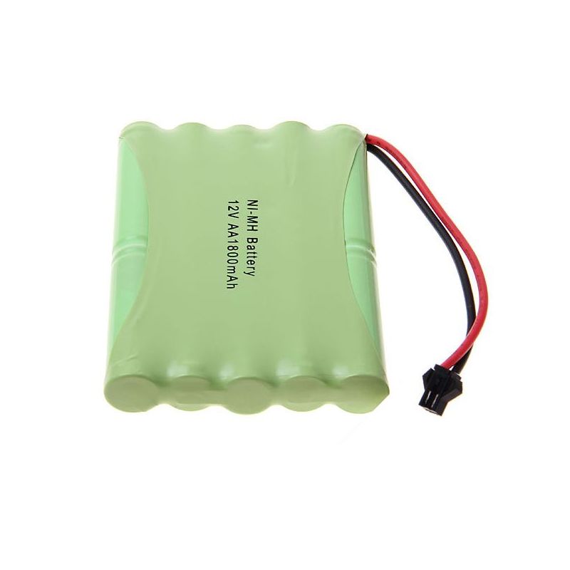 12V AA 1800mAh Ni-MH Big SM Plug Battery Eco-Friendly High-Capacity Rechargeable for Model Airplanes