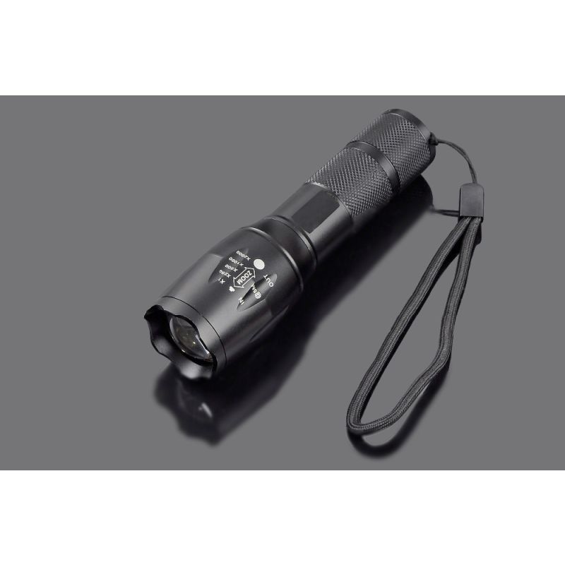 Ultrafire A100 Zoomable T6 LED Flashlight 1800-Lumen Durable Outdoor Flashlight Adjustable Beam Compact Design