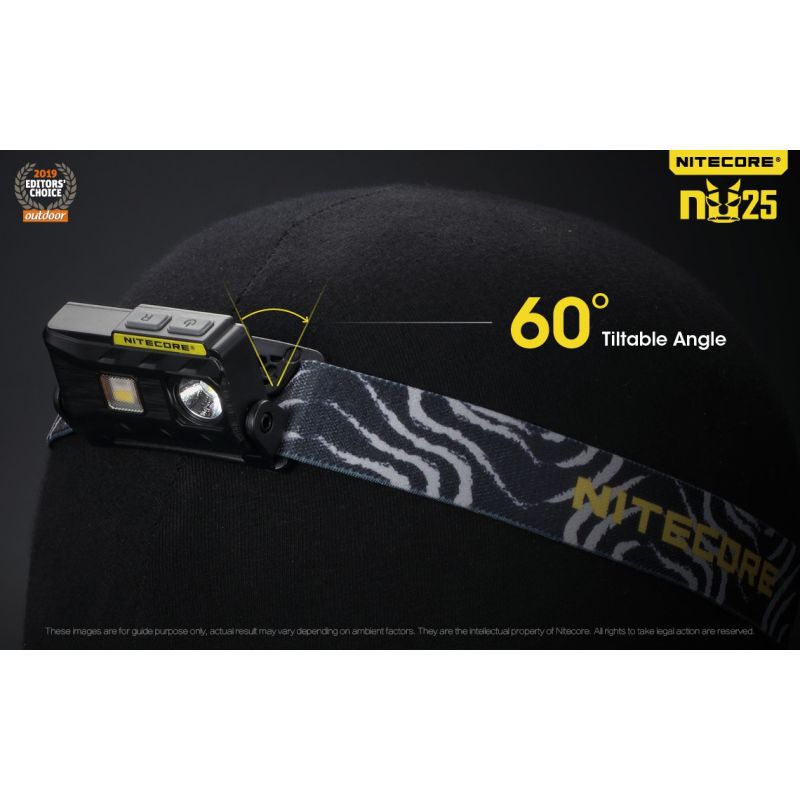 Nitecore NU25 XP-G2 S3 LED Rechargeable Headlamp 360 Lumens Lightweight Adventure Accessory Outdoor Lighting