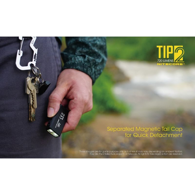 NITECORE TIP2 Keychain Flashlight 720 Lumens USB Rechargeable LED Light for Camping Gear or Everyday Carry