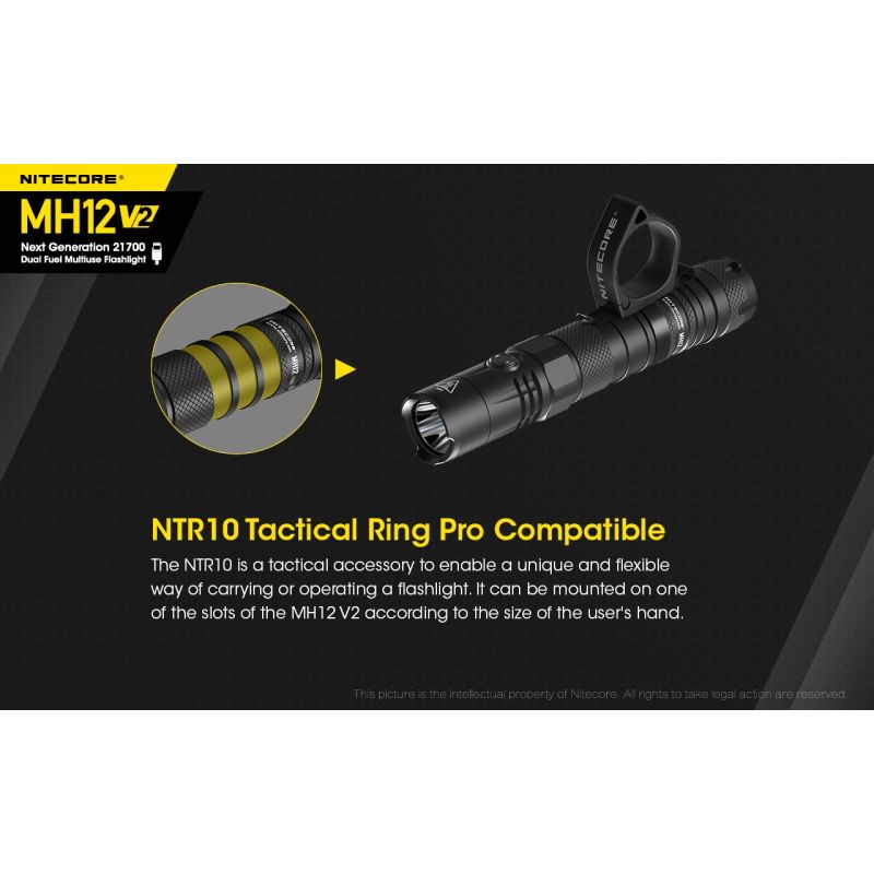 Nitecore MH12 V2 XP-L2 V6 LED Flashlight 1200 Lumens Portable Bright Outdoor Lighting Reliable Illumination