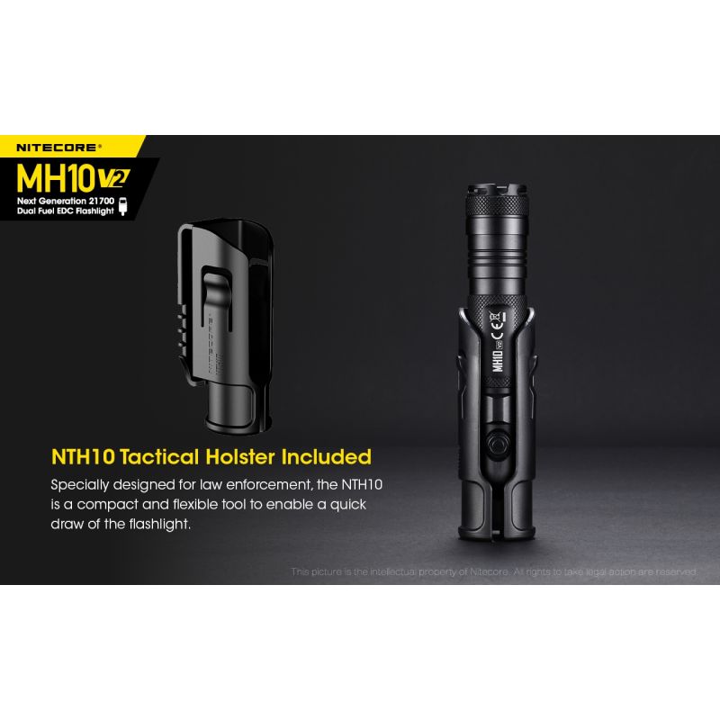 NITECORE MH10 V2 Compact 1200 Lumens LED Flashlight USB-C Charging Durable Adventure Gear High Performance