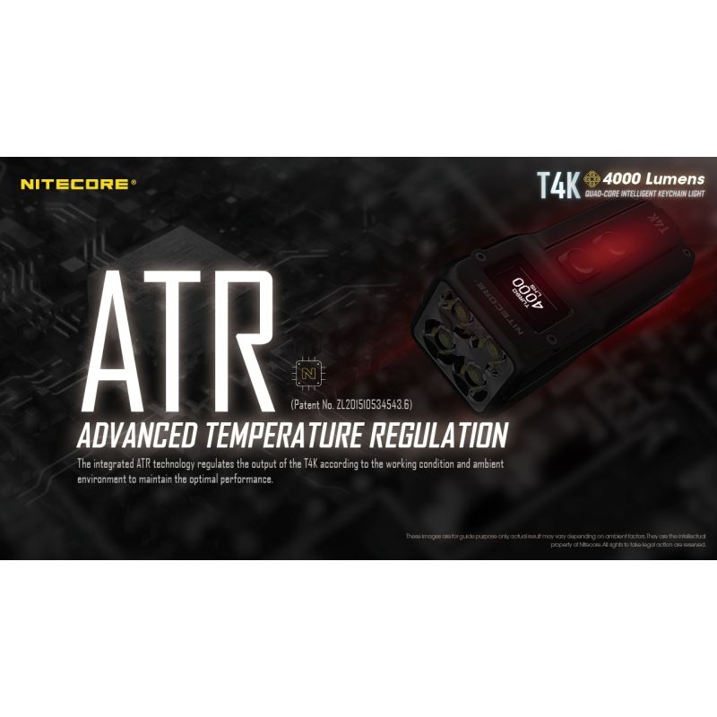 Nitecore T4K 4000 Lumens Portable Keychain Flashlight USB-C Compact Outdoor Gear with XP-L2 V6 LEDs