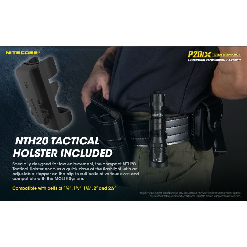 Nitecore P20iX Tactical Flashlight 4000 Lumens USB-C Rechargeable Outdoor High Lumen Strobe Mode Flashlight