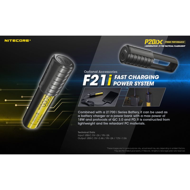 Nitecore P20iX Tactical Flashlight 4000 Lumens USB-C Rechargeable Outdoor High Lumen Strobe Mode Flashlight