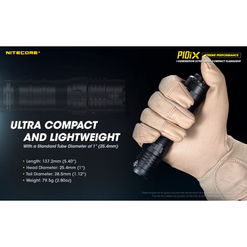 Nitecore P10iX 4000 Lumens Powerful Tactical Flashlight 4 x XP-L2 V6 LED 158m Beam Long Runtime Durability