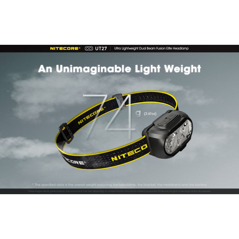 Nitecore UT27 LED Headlight 520 Lumens 2 x XP-G3 S3 Tech Rugged Design Versatile Modes for Night Adventure