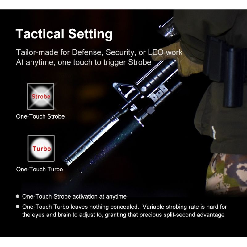 Klarus XT11GT PRO V2.0 USB-C Rechargeable Flashlight 3300 Lumens Tactical Light for Outdoor and Emergency Use