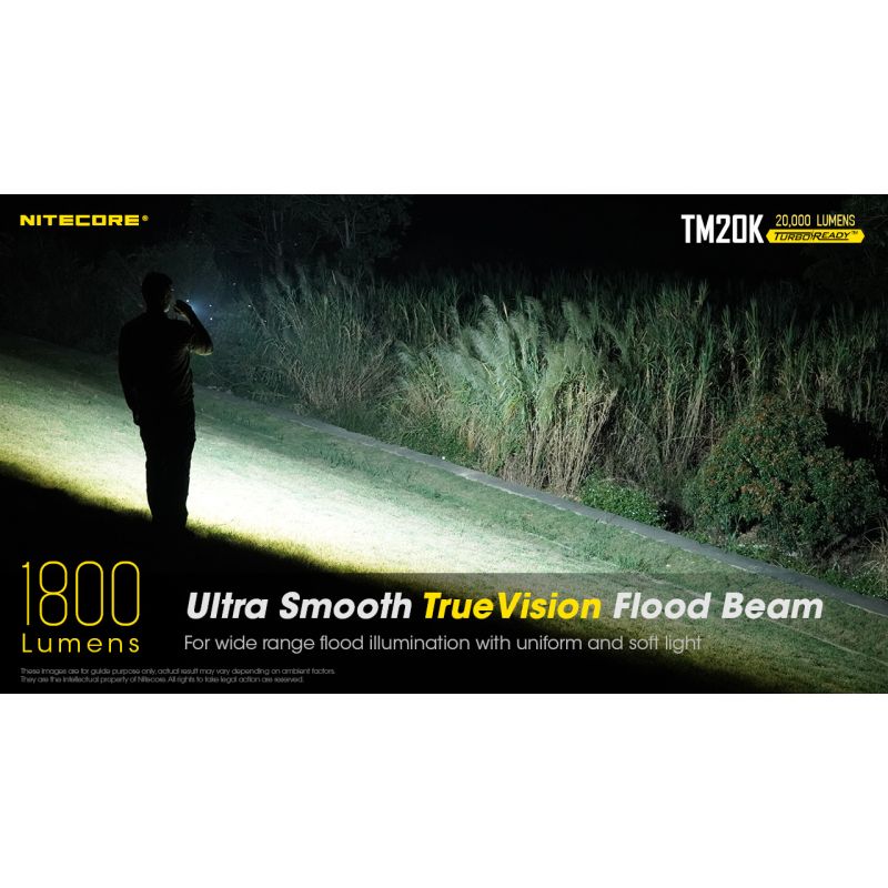 Nitecore TM20K LED Flashlight 20000 Lumens USB-C Rechargeable Durable Adventure Gear for Search and Rescue
