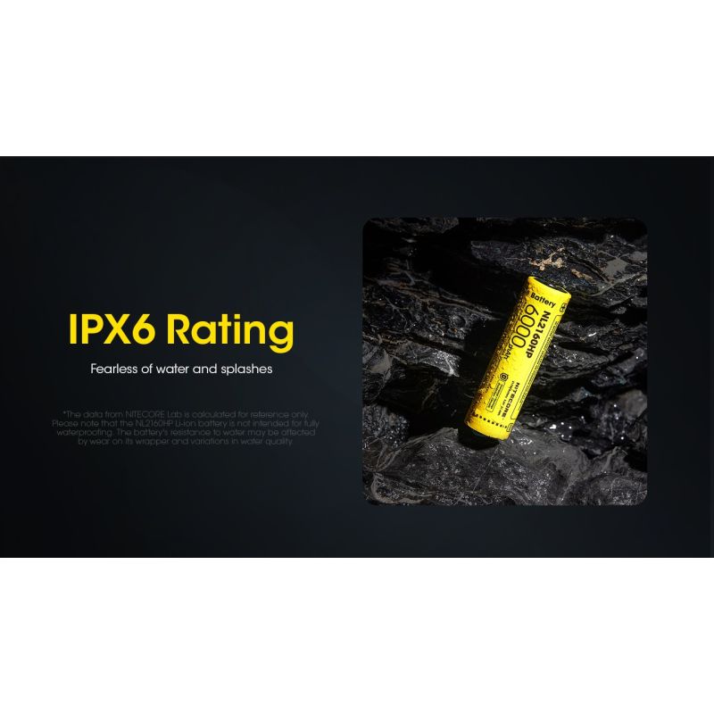 NITECORE NL2160HP 6000mAh 3.6V 21700 USB-C Li-ion Rechargeable Battery High Capacity Portable Power Source