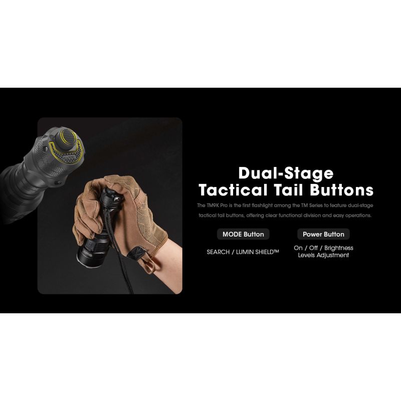 Nitecore TM9K PRO 9900 Lumen Durable Rechargeable Flashlight with USB-C and 510m Beam for Outdoor Adventures