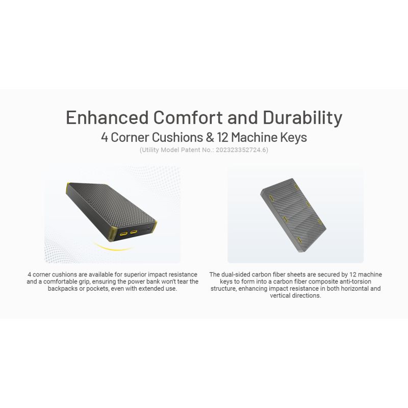 Nitecore NB20000 Gen3 QC Dual Port USB-C Power Bank 20000mAh Compact Lightweight Travel Companion