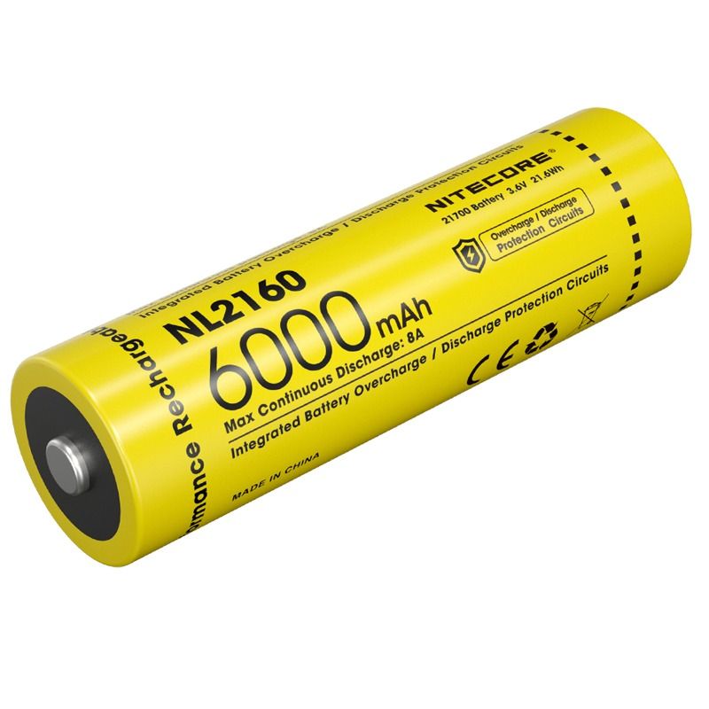 NITECORE NL2160 6000mAh 21700 Li-ion Rechargeable Battery 