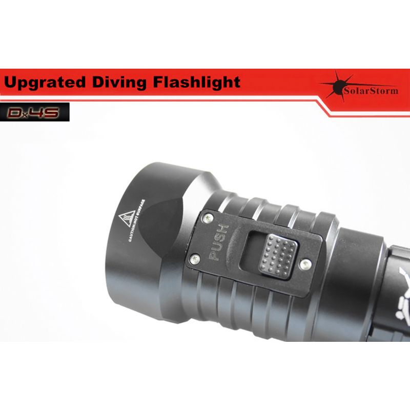 Solarstorm DX4S 4XU2 3200-Lumen LED Diving Flashlight for Enthusiasts Durable Waterproof Adventure Light