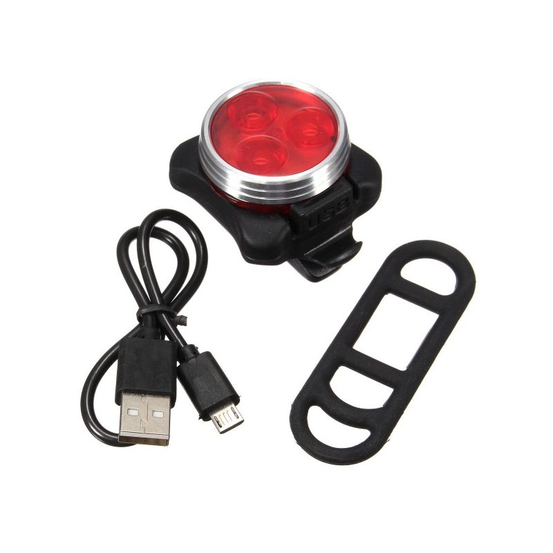 USB Rechargeable Bike Light HJ-030 3 LED 4 Modes Waterproof Front Light Cycling Safety Perfect for Night Rides