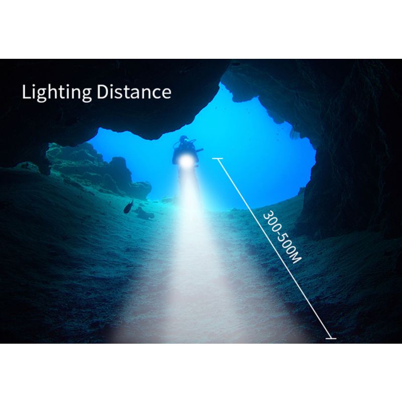 QH14 QH27 Multifunction UV Diving Flashlight 20000 Lumens for Underwater Exploration Coral Reefs Night Dives