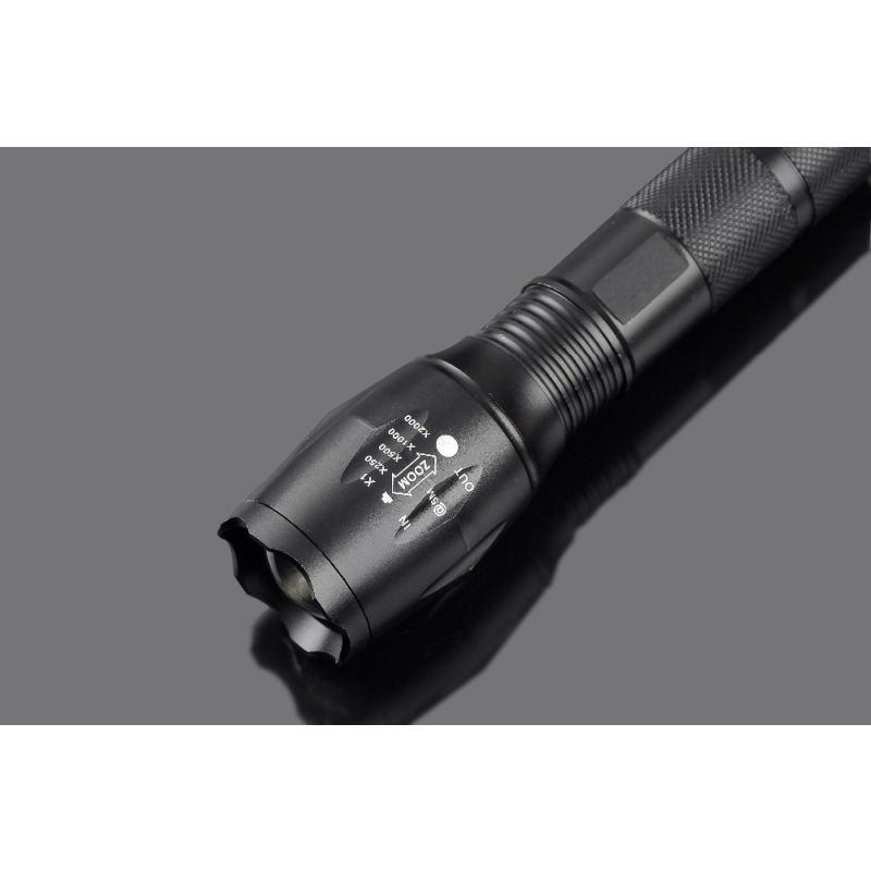 Ultrafire A100 Zoomable T6 LED Flashlight 1800-Lumen Durable Outdoor Flashlight Adjustable Beam Compact Design