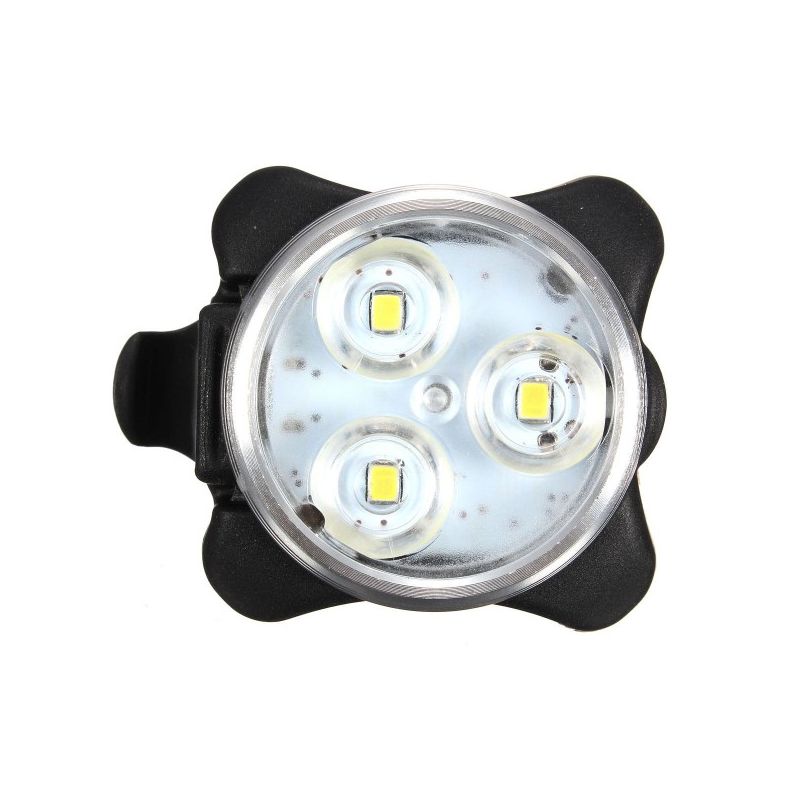 USB Rechargeable Bike Light HJ-030 3 LED 4 Modes Waterproof Front Light Cycling Safety Perfect for Night Rides