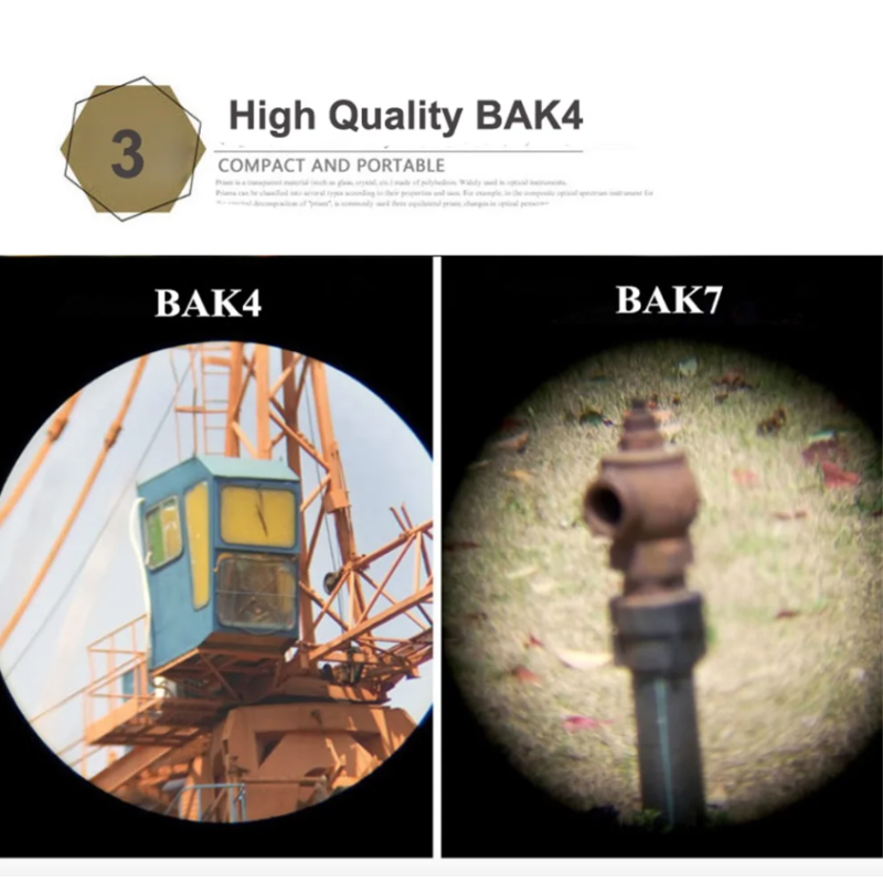 60x60 BAK4 Binoculars Powerful HD Optical Telescope for Birdwatching Hiking Sports Portable Adventure Gear