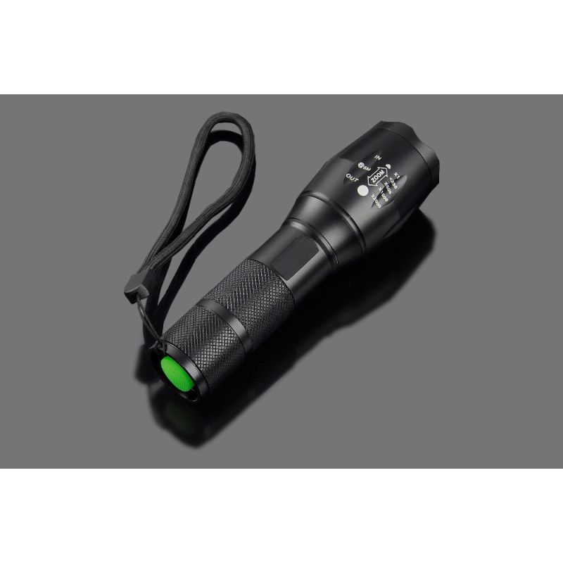 Ultrafire A100 Zoomable T6 LED Flashlight 1800-Lumen Durable Outdoor Flashlight Adjustable Beam Compact Design