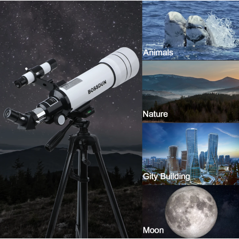 Bossdun 333X Professional Astronomical Telescope for Kids Large Objective Lens for Moon Observation and Stargazing