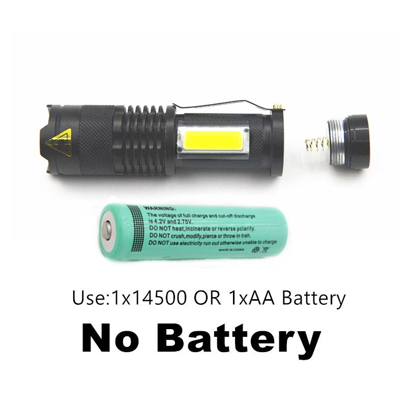 UltraFire SK68 Q5 LED Portable Mini Flashlight with Touch-Activated Brightness for Camping and Emergencies