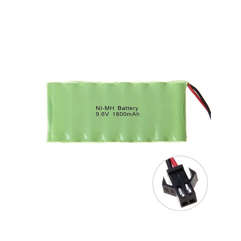 9.6V AA 1800mAh Ni-MH Rechargeable Battery SM Plug for Remote-Controlled Vehicles Eco-Friendly High-Capacity