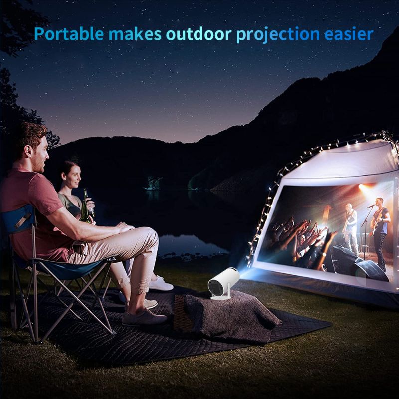 HY300 Android Projector Smart Portable 1280x720P Full HD WiFi 6 Home Theater Versatile Movie Night