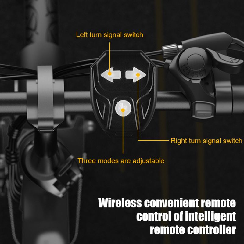 USB Rechargeable Bike Turn Signal Rear Light LED Bicycle Lamp Safety Accessory for Cyclist Visibility