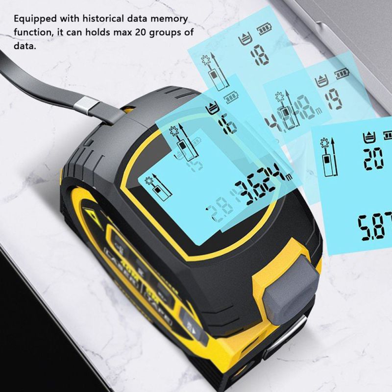 3 in 1 Laser Rangefinder Tape Measure with LCD Display Backlight for Architects Home Improvement Tools