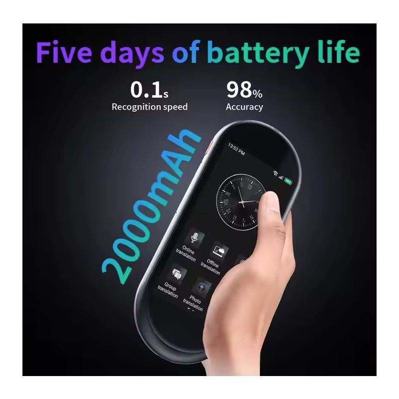A10 Voice Translator 4.1inch HD Display Multi-Language Travel Companion Seamless Real-time and Offline Translation