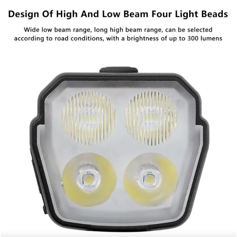 Bicycle Headlight Horn 2-In-1 mtb Bike Near And Far Lights 2/4 Lamp Beaded Wire Control Bell Horn Bike Accessories