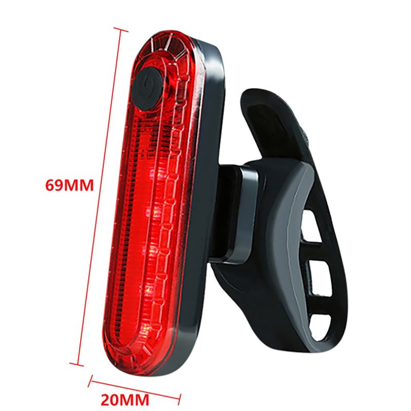 USB Rechargeable Ultra Bright Bike Tail Light with LED Technology Compact Design for Cycling Safety