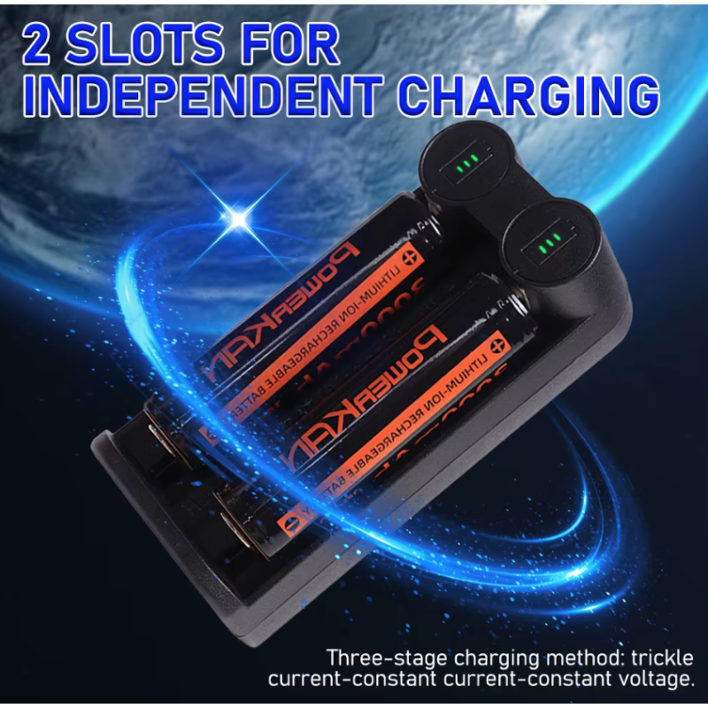 21700 Battery Charger for 18650 CR123A 14500 with Intelligent MCU Tech and Safety Features Efficient Solution