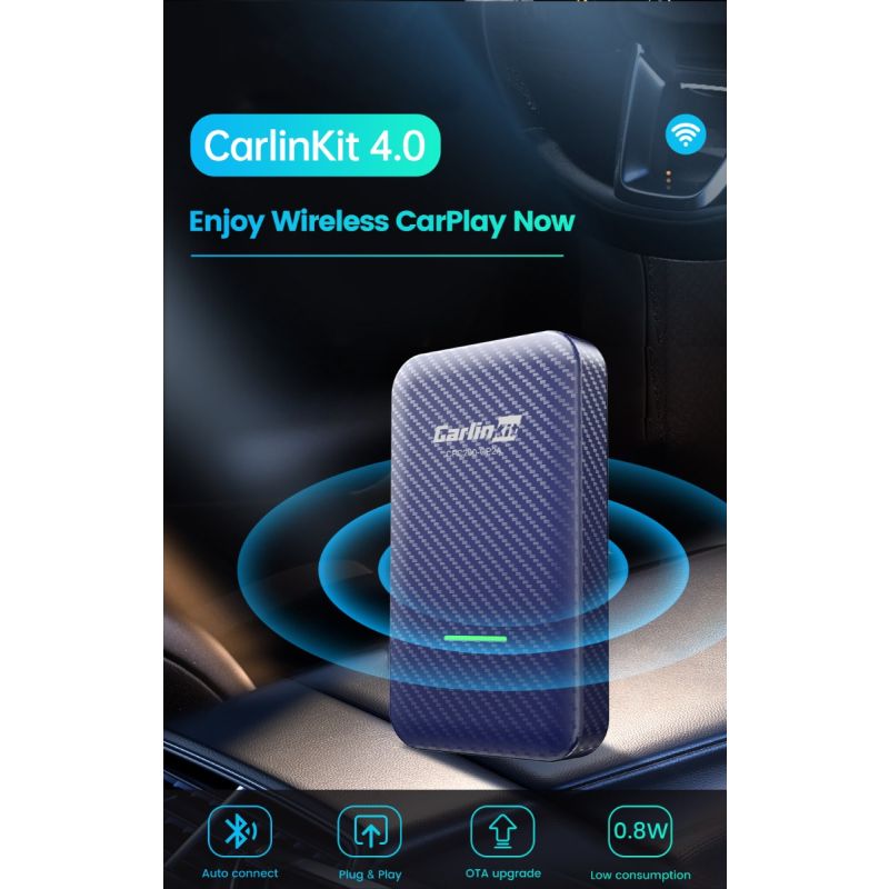 CarlinKit 4.0 Wireless CarPlay Box for Audi VW Porsche Kia Plug and Play Easy Setup Hands-Free Connectivity