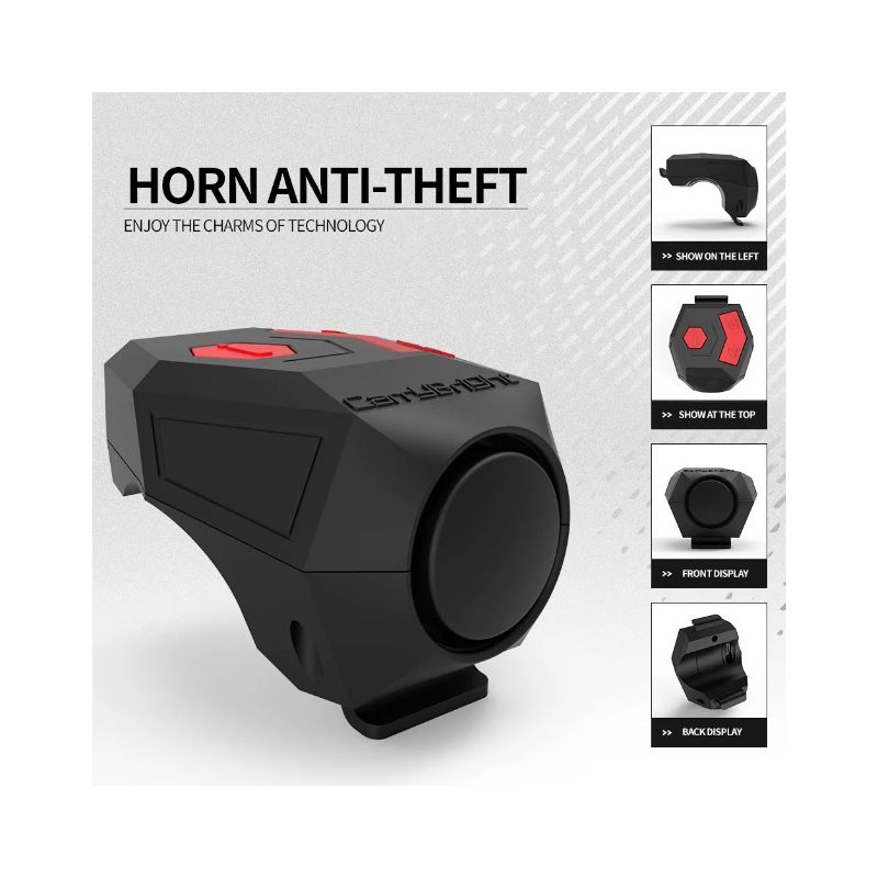 CarryBright CBH3 USB Rechargeable Bicycle Horn 120dB Loud with Diverse Sound Options for Cycling Safety