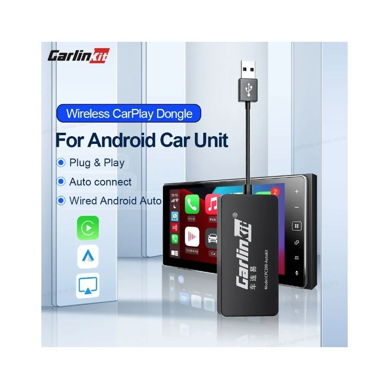 CarlinKit USB CarPlay Dongle Android Auto Wireless Connectivity Easy Installation Hands-Free Calling Music