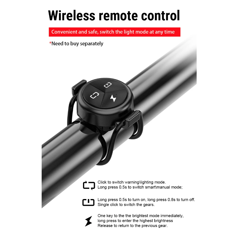 TOWILD CL600 Bike Light USB Rechargeable Front Lamp with High Lumen Brightness Waterproof Design 2000mAh