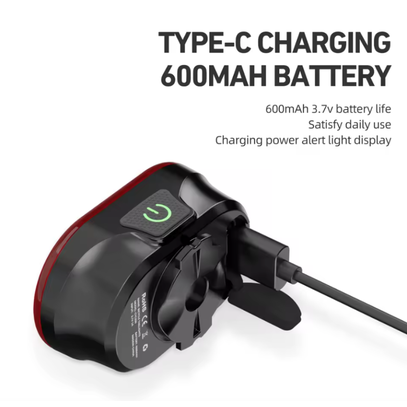 CYCLAMI CY200 Smart Brake Sensing Rear Light LED Bicycle Tail Light for Safe Night Rides and Urban Cycling