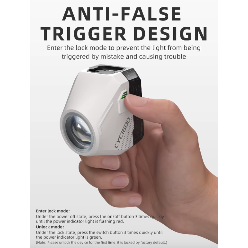 Hanging Cut-off Cable Wireless Headlight 1600LM for Cycling Safety High Brightness Durable Bike Front Lights