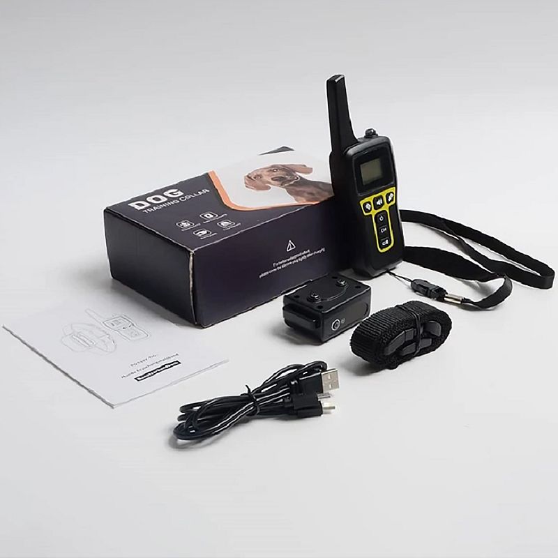 1000m Electric Dog Training Collar Remote Control with Safety Keylock and Adjustable Modes for Humane Training