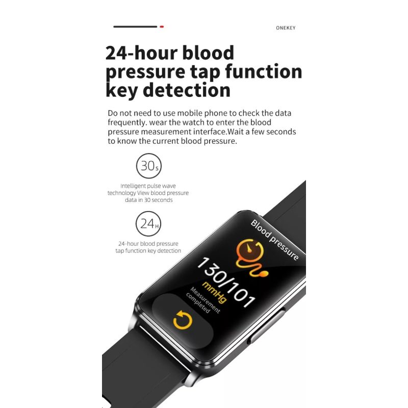 EP02 Blood Glucose Sugar Smart Watch ECG HRV heart rate temperature 1.57