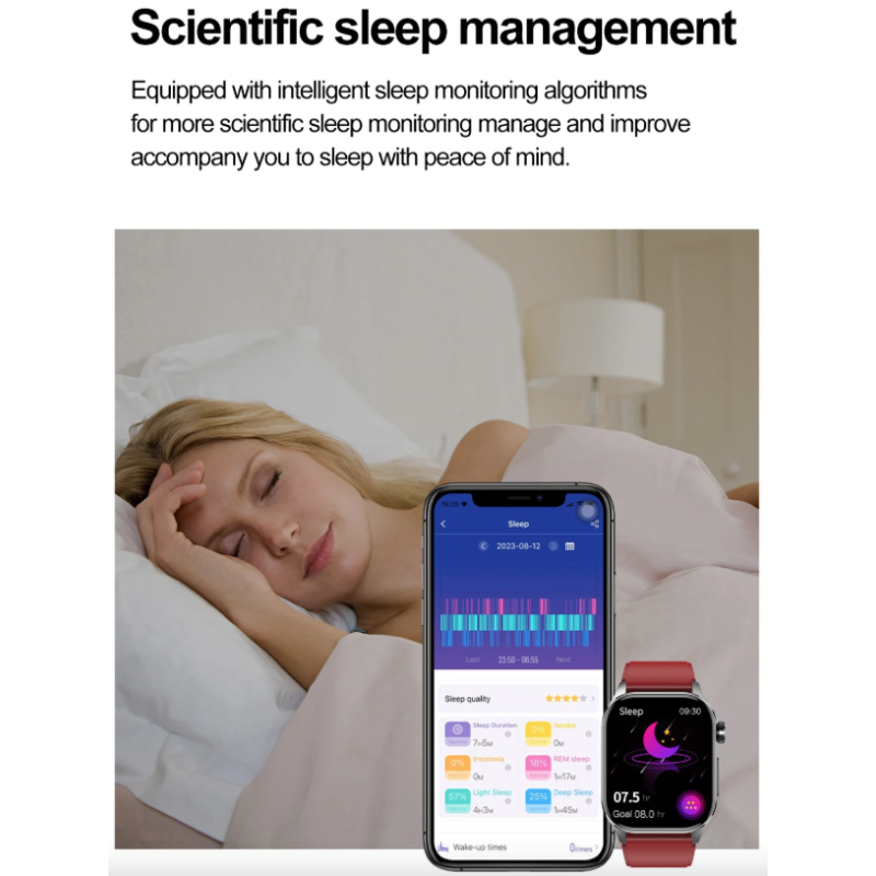 E580 Blood Glucose Smart Watch ECG Heart Rate Blood Pressure IP68 Waterproof Smartwatch