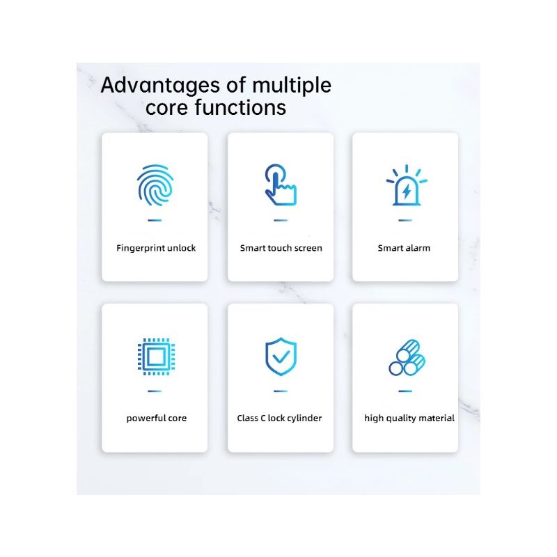 Electronic Smart Door Lock Biometric Fingerprint Keyless Entry Sleek Design Family Friendly Home Security