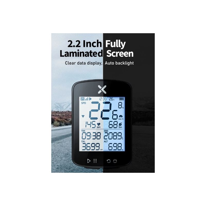 XOSS G+ G2 Bike Computer GPS Generation Wireless Speedometer Tracker with Custom Display and Heart Rate Sensor