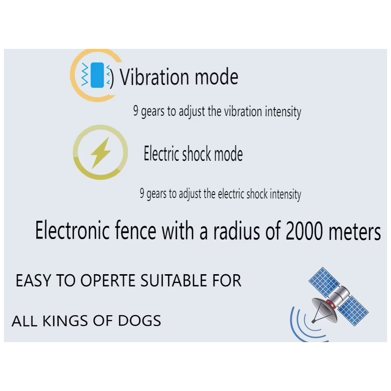GPS Wireless Dog Fence Easy Setup Electric Smart Barking Stop Device Adjustable Dog Boundaries