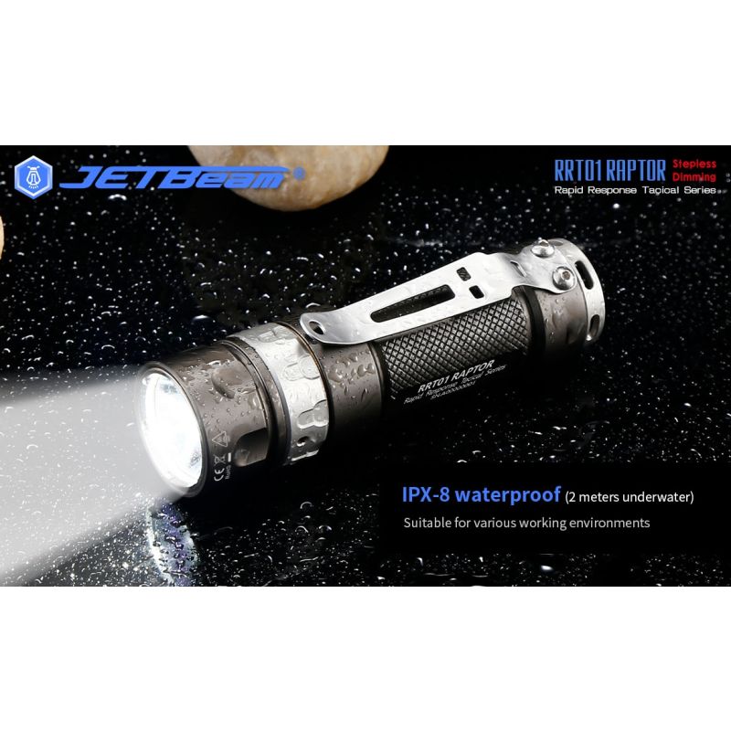 JETBeam JET-RRT01 XP-L 950 Lumen LED EDC Flashlight Durable Outdoor Lighting for Camping Hiking